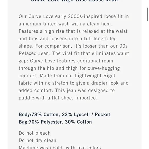 Abercrombie Curve Love High Rise Loose Jean - Picture 6 of 7